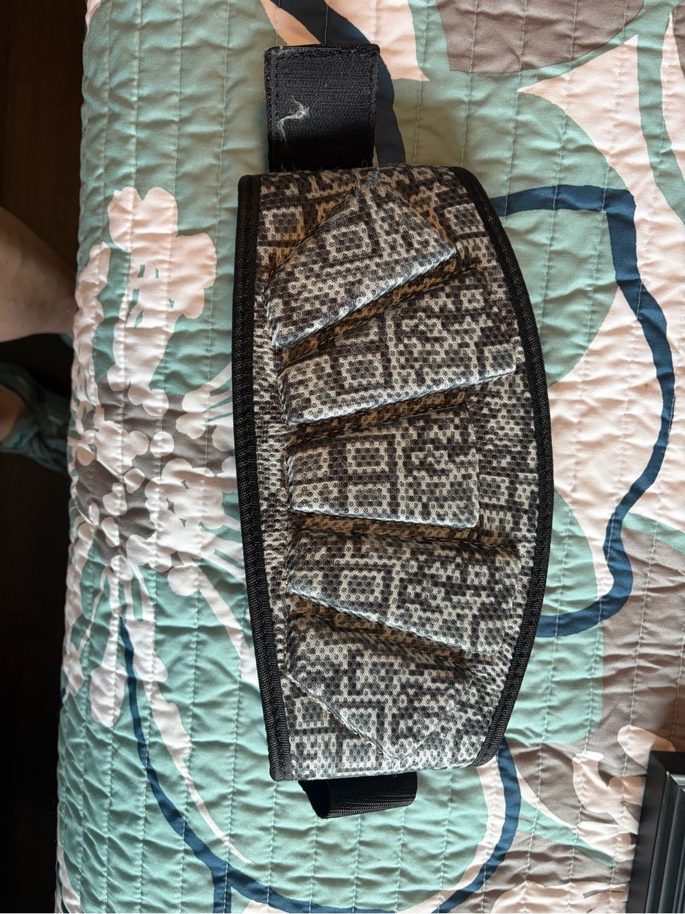 Gray Patterned Weight Lifting Belt